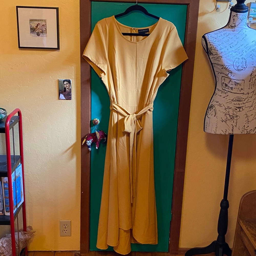 Lane Bryant Fit & Flare High-Low hem Midi Dress